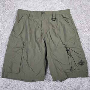 Boy Scouts of America Mens Cargo Shorts Size Medium Green Uniform Outdoors